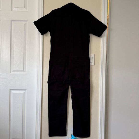 NWT Wildfang Black Workwear Short Sleeve Coveralls Cotton Blend Women Size S - Picture 7 of 9